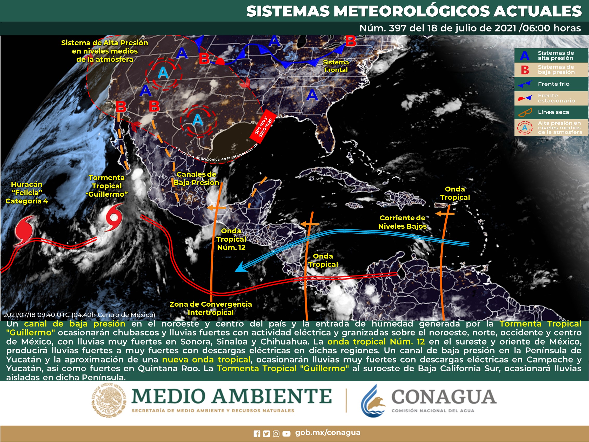 Meteorológico para hoy domingo