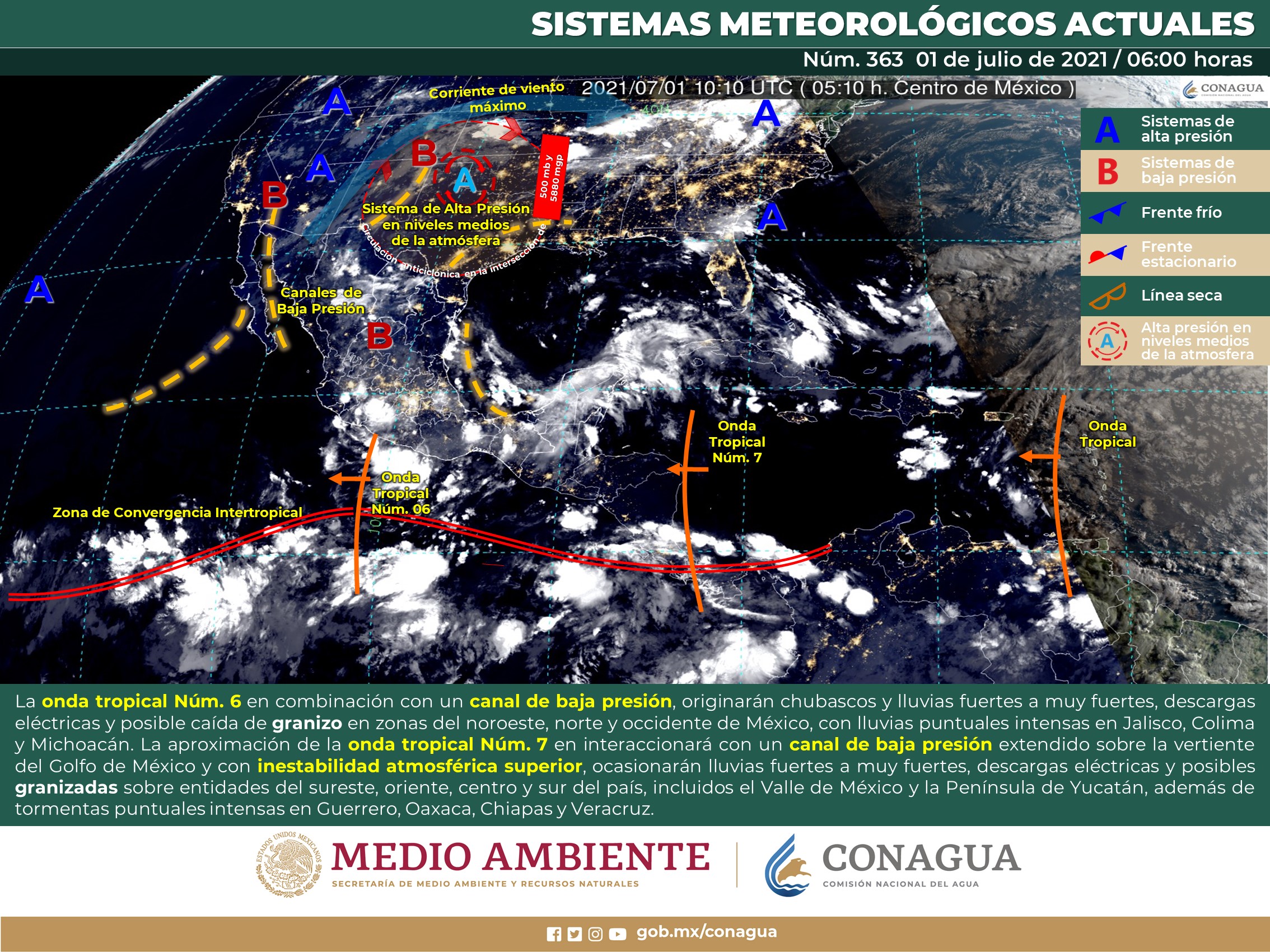 Pronóstico de hoy jueves del meteorológico