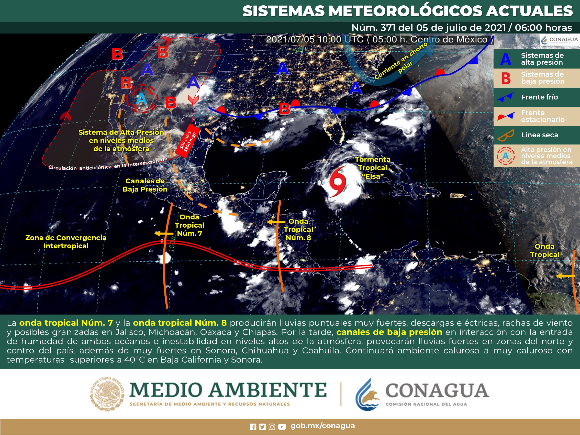 Pronóstico de hoy lunes del meteorológico