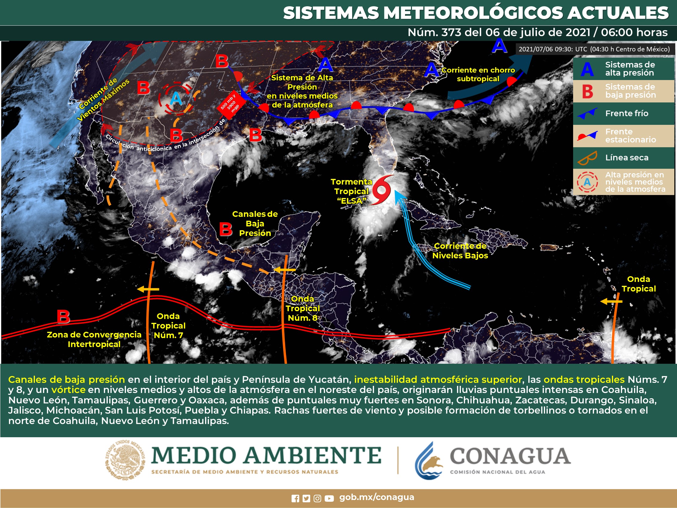 Pronóstico del clima para hoy martes