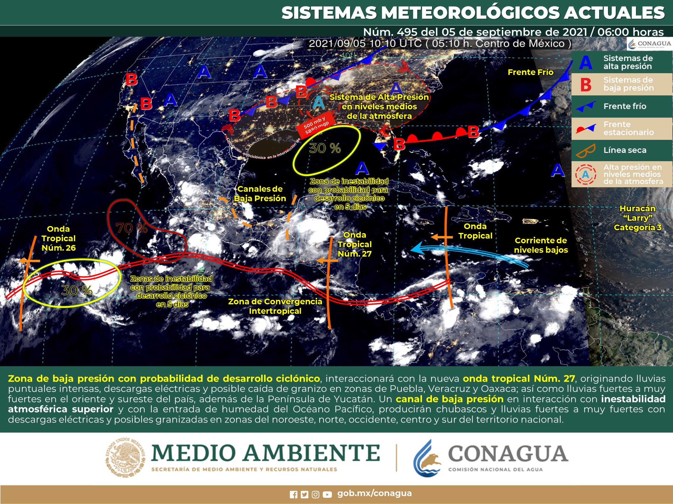 Reporte del clima para hoy domingo