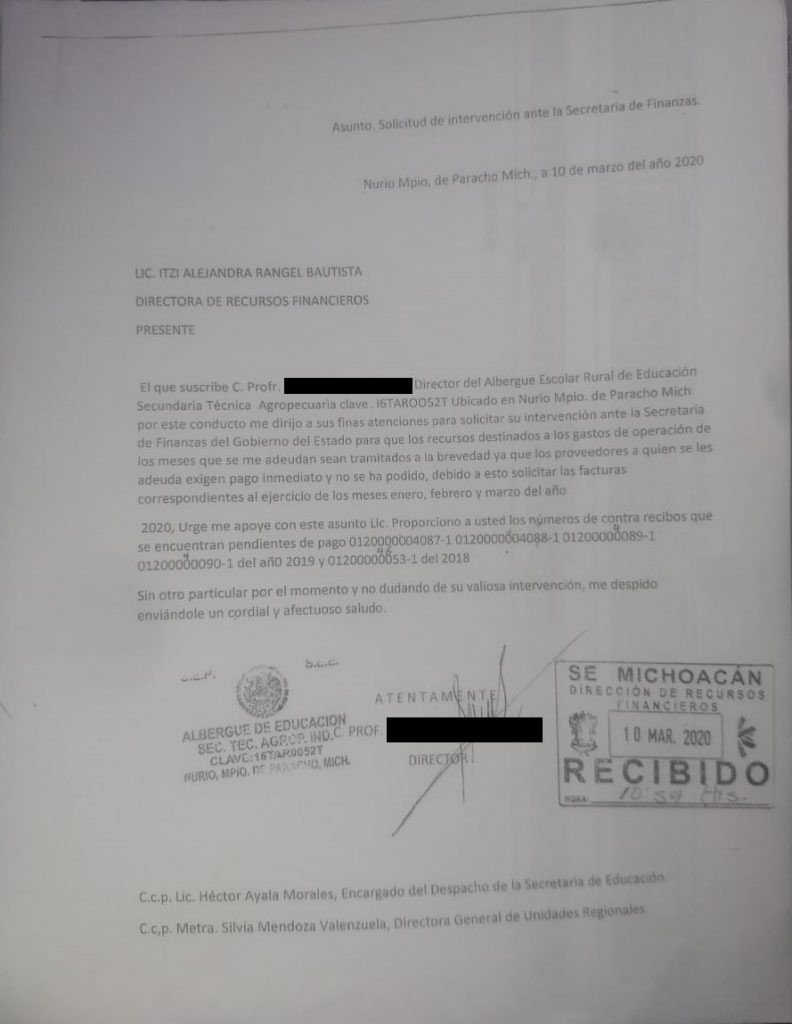 Extitular Finanzas Silvano desapareció pesos