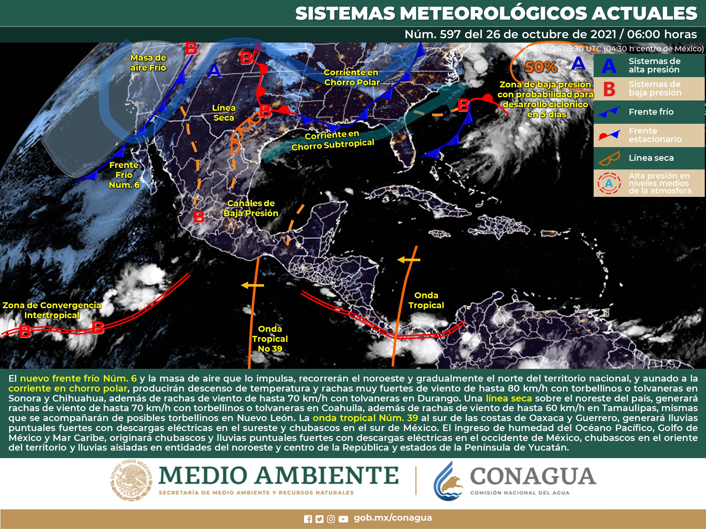 El meteorológico nacional para hoy martes