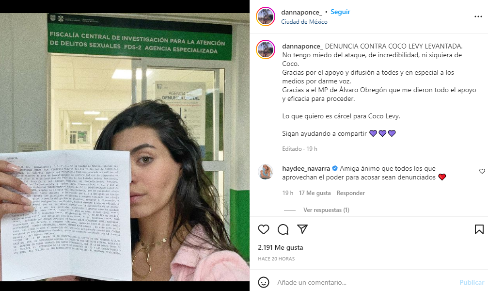 Responde Coco Levy a acusaciones de abuso sexual