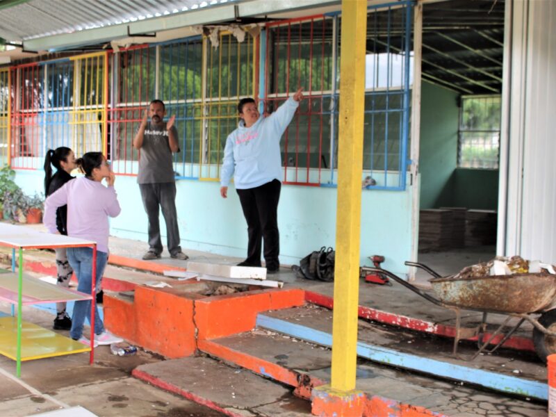 Denuncian riesgo de derrumbe en jardín de niños en Panindícuaro