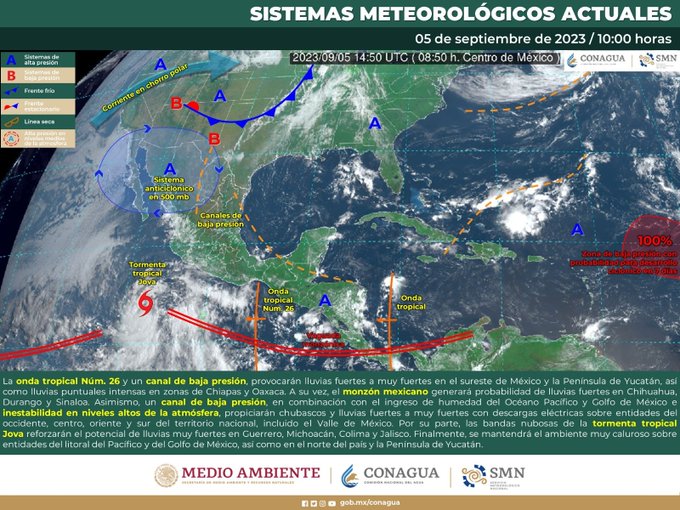 Se forma la tormenta tropical Jova en el Pacífico