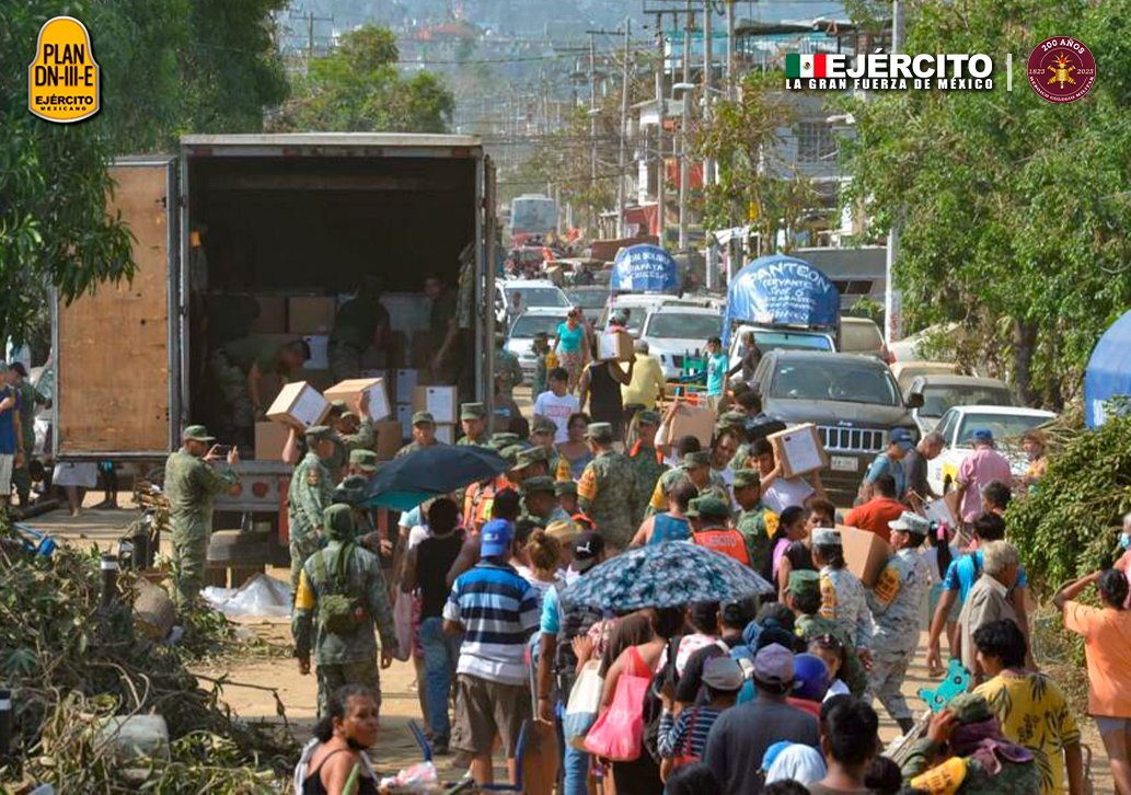 paso de víveres a Acapulco