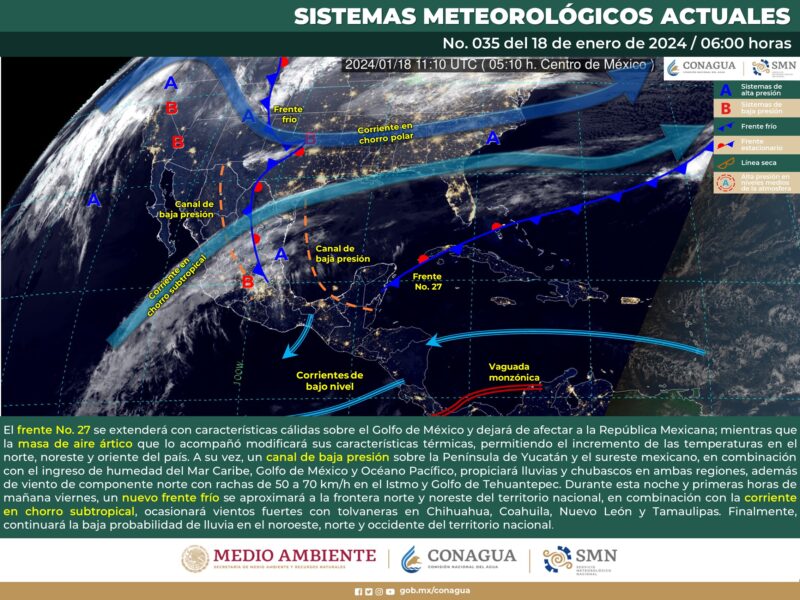 Se pronostica incremento de temperaturas en norte de México