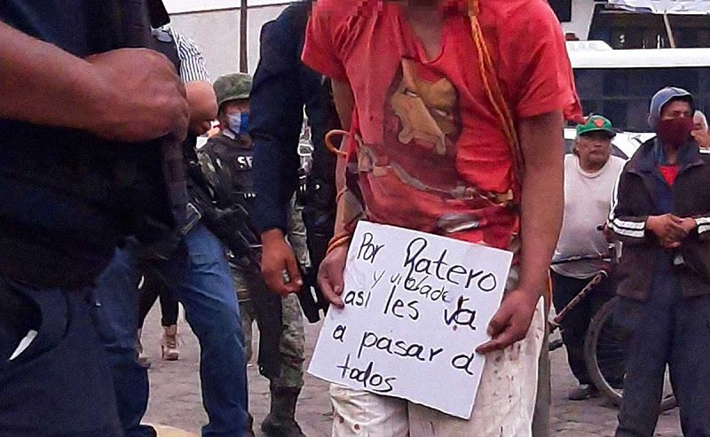 Incremento alarmante linchamientos en México - letrero