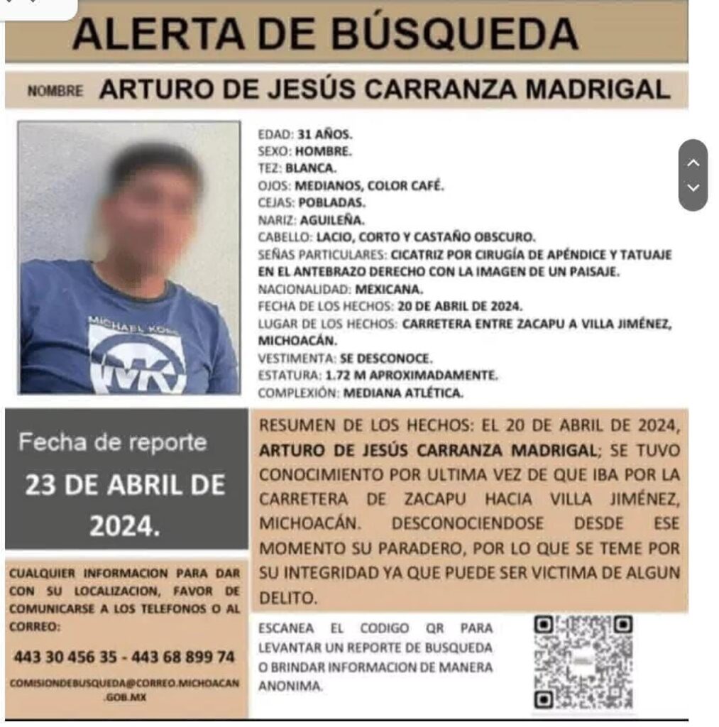 Homicidio en la ciudad de zacapu - ficha búsqueda