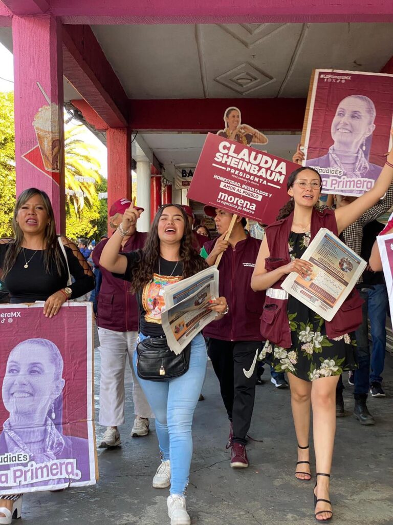 MorenaPTVerde candidatas juanitas en Michoacán - mitin