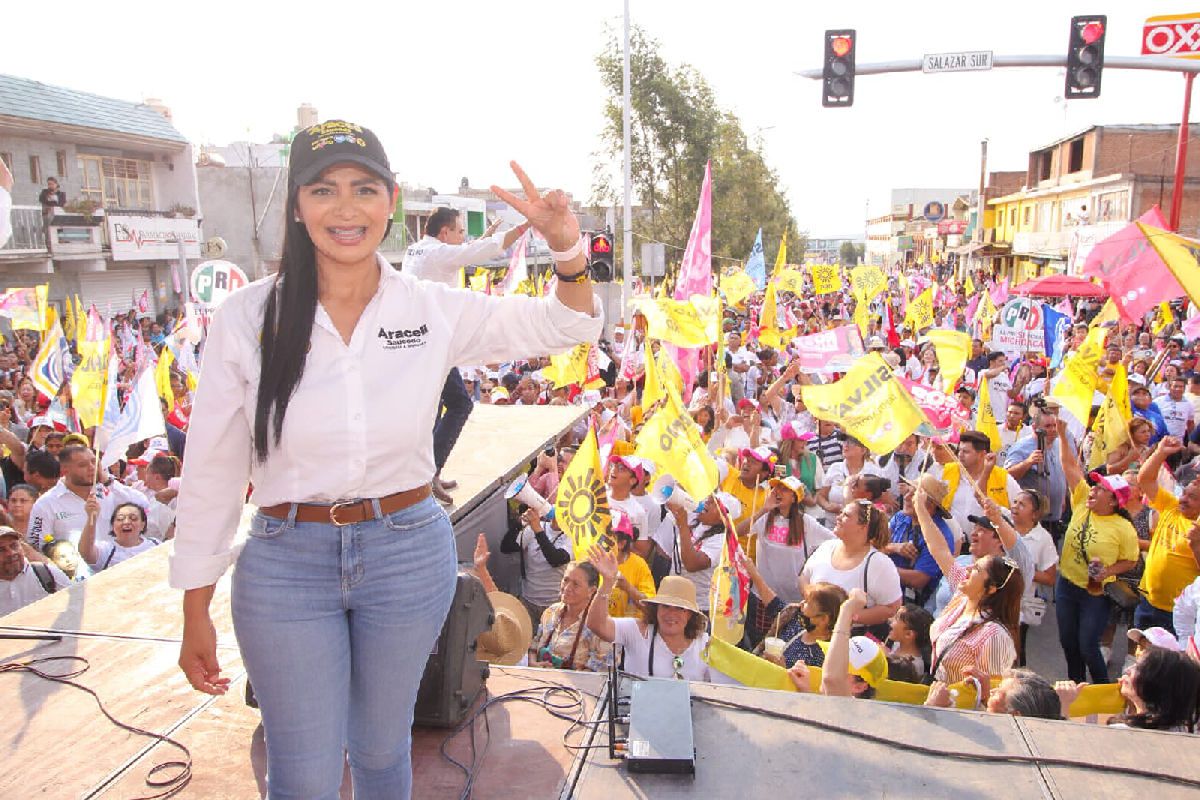 Araceli Saucedo perfila victoria con fiesta cívica electoral