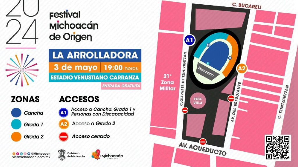 conoce la distribución de espacios para el concierto de La Arrolladora