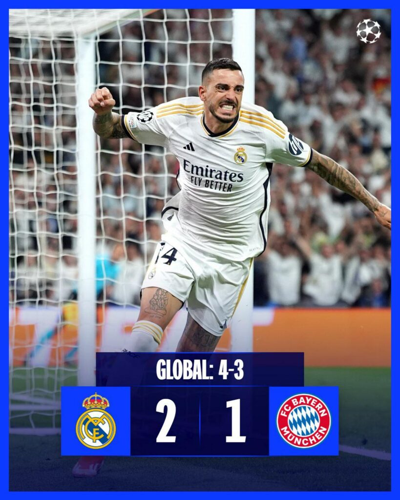 El Real Madrid hace remontada en Champions - marcador