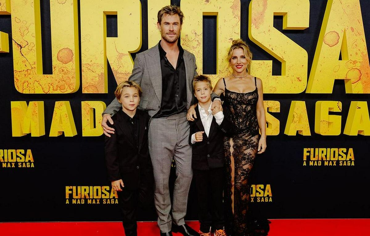 Elsa Pataky junto a Chris Hemsworth y sus gemelos