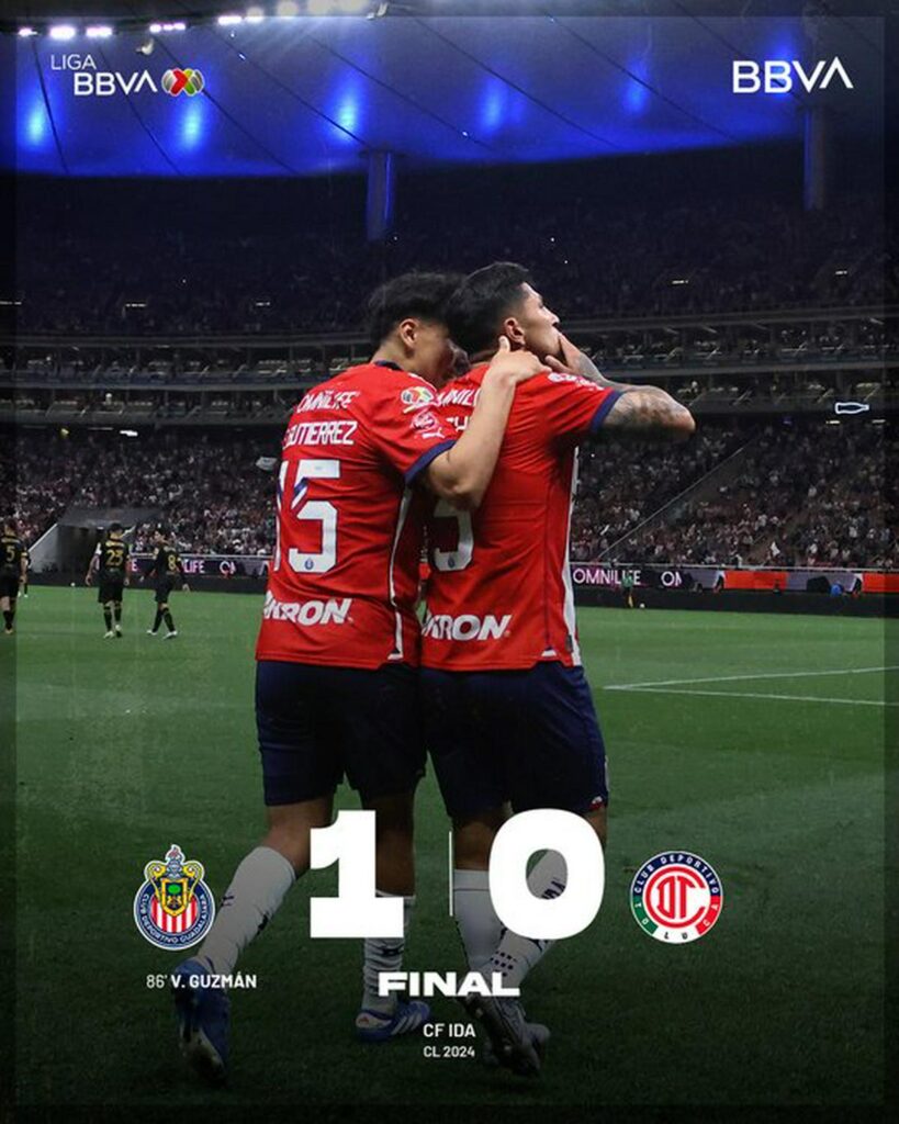 Las Chivas vence al Toluca - marcador