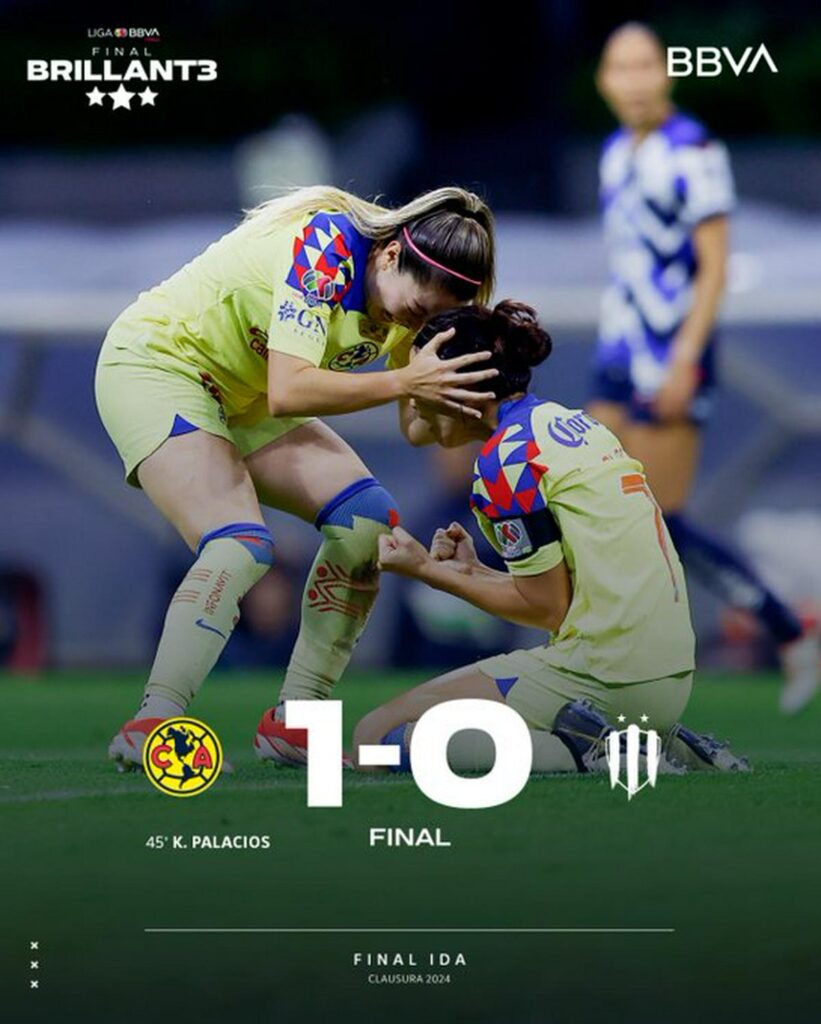 Para América la final femenil de ida frente a Monterrey - marcador