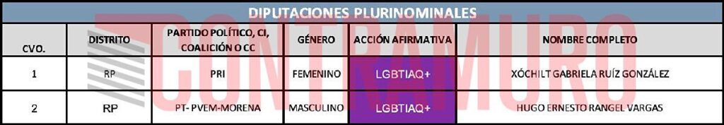 alianzas tendrán dos diputaciones plurinominales lgbt