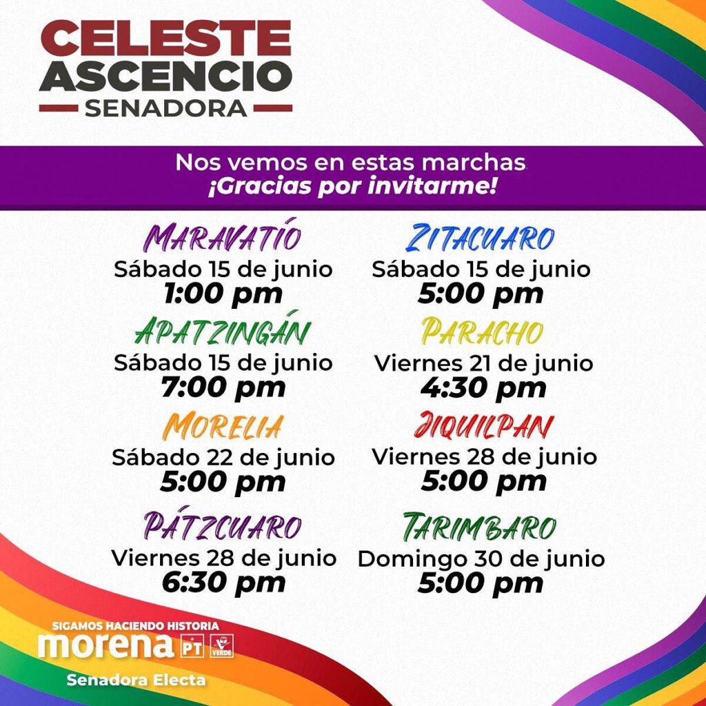 Anuncian marchas del orgullo LGBTIAQ para Michoacán