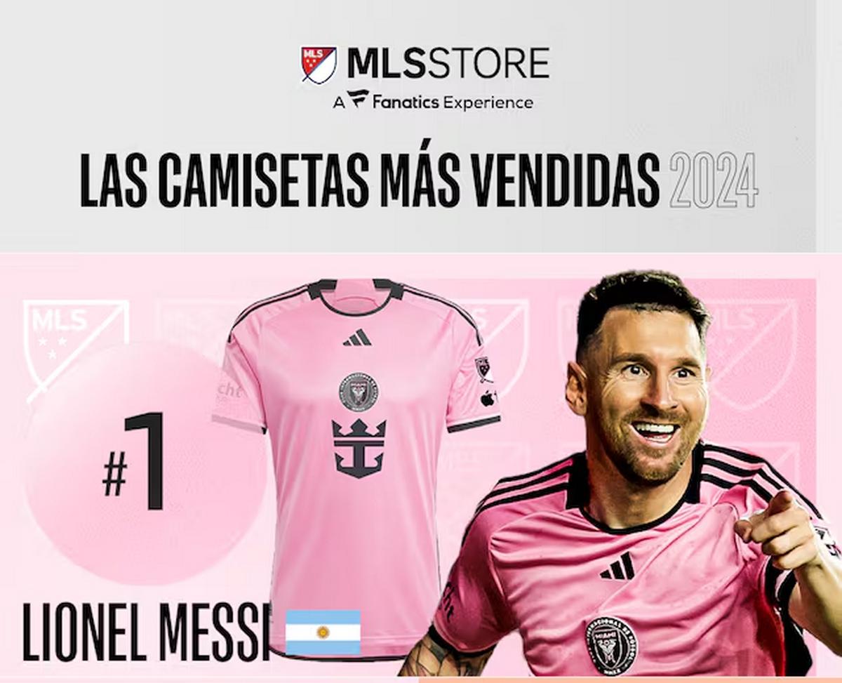 Camiseta de Messi la más vendida en la MLS