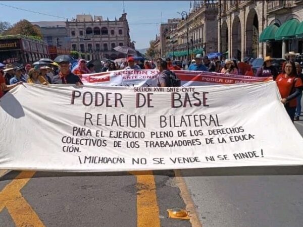 CNTE Poder de Base anuncia marcha en Morelia