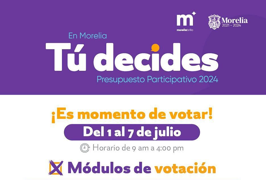 dónde poder acudir para el presupuesto participativo de Morelia