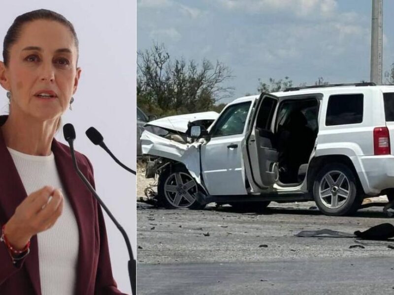 Equipo de Claudia Sheinbaum sufre accidente, se reporta un muerto