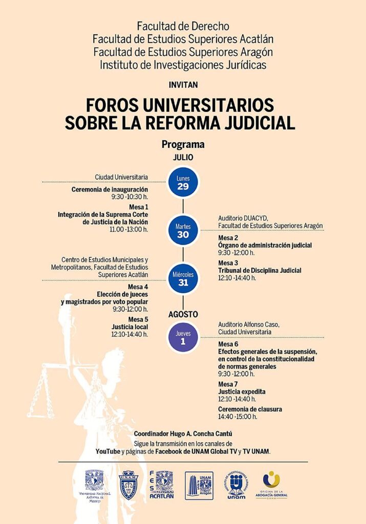 Foros sobre la Reforma Judicial UNAM