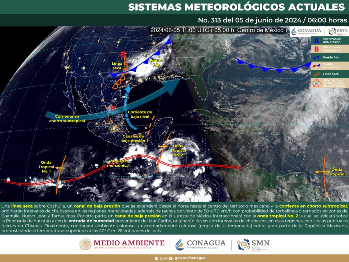 habrá lluvias fuertes este miércoles en Chiapas