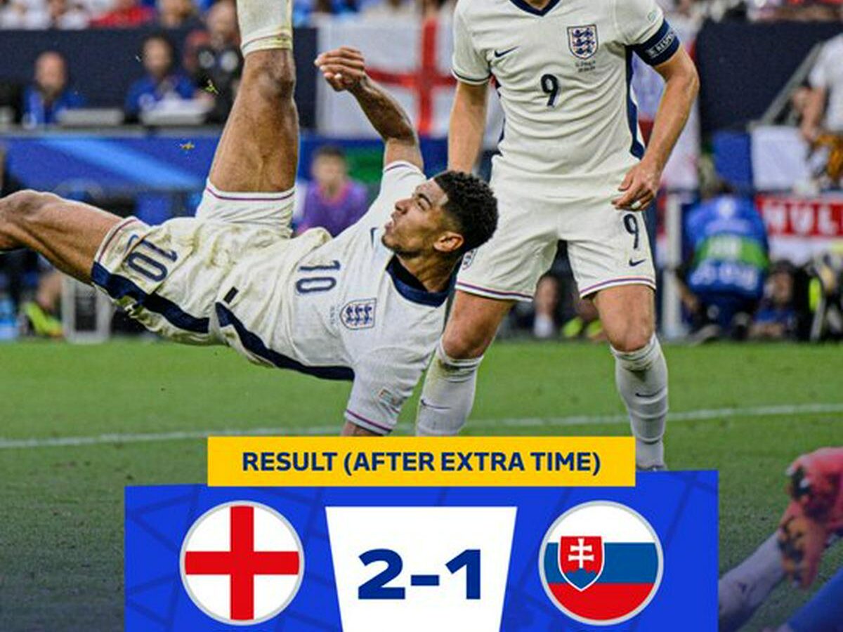 Inglaterra elimina a Esolovaquia en la Eurocopa 2024