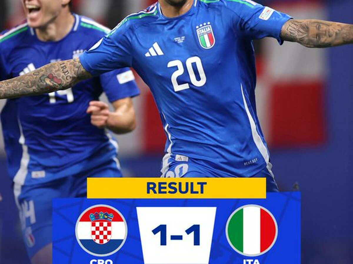 Eurocopa 2024: Italia de último minuto, empató, clasificó y eliminó a Croacia