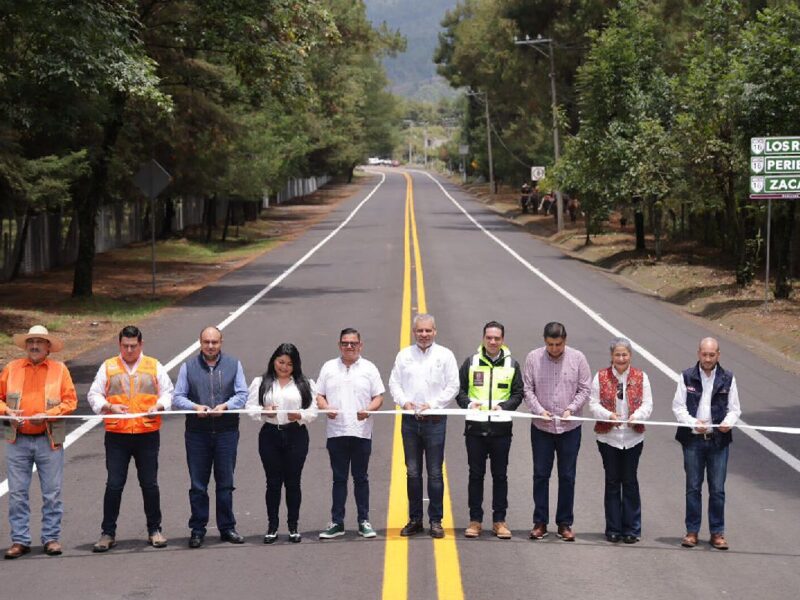 Inaugura gobernador rehabilitación de carretera Capácuaro-Peribán