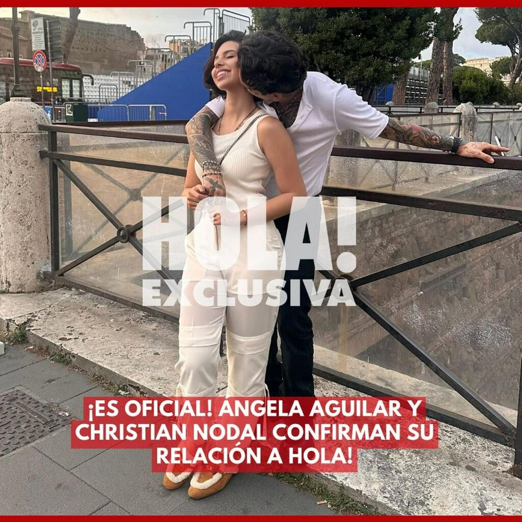 Revista Hola confirma romance entre Christian Nodal y Ángela Aguilar