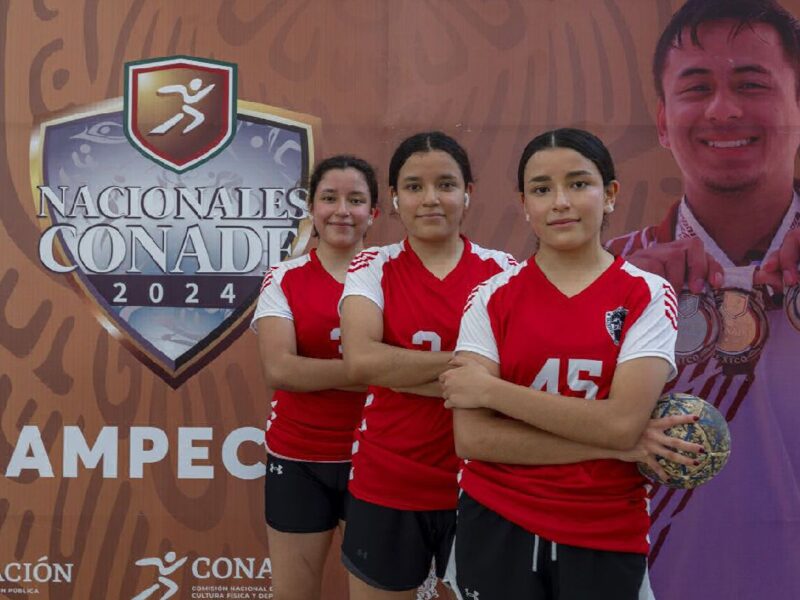 Trillizas de Chihuahua son motores de equipo de handball en Nacionales CONADE