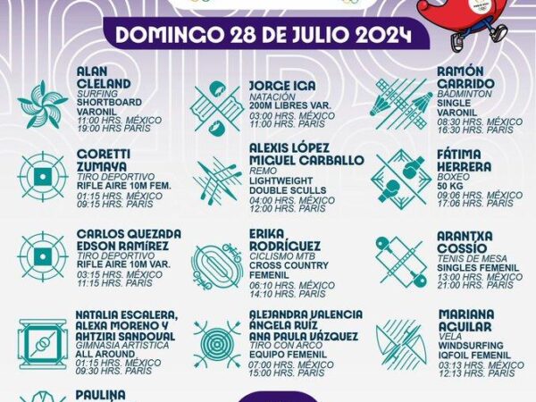 Agenda de los atletas mexicanos en París 2024 para este domingo