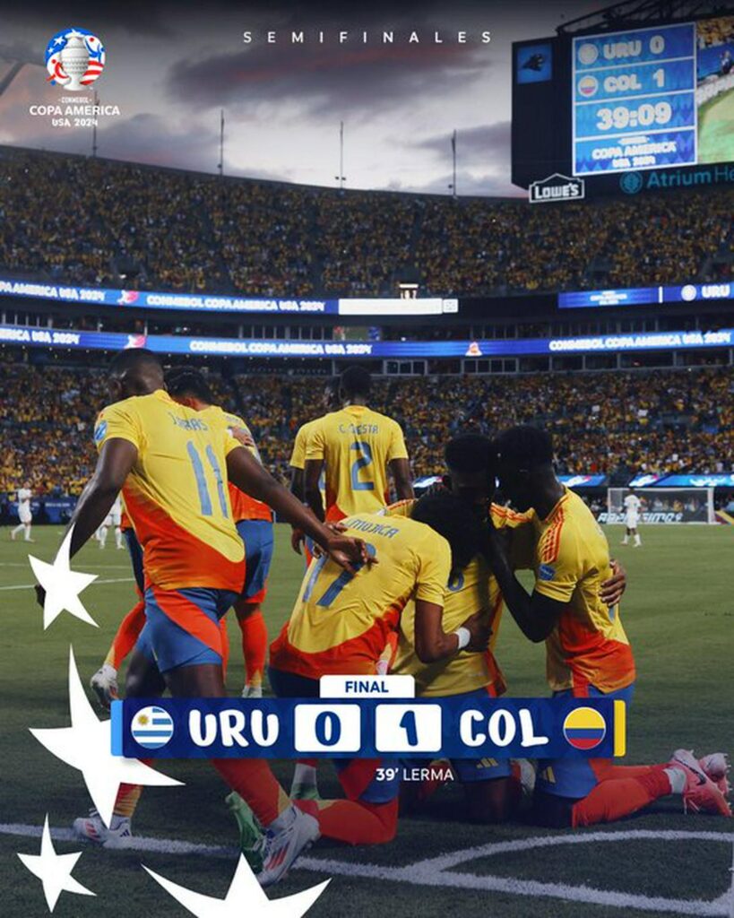 Colombia vence a uruguay Copa América - marcador