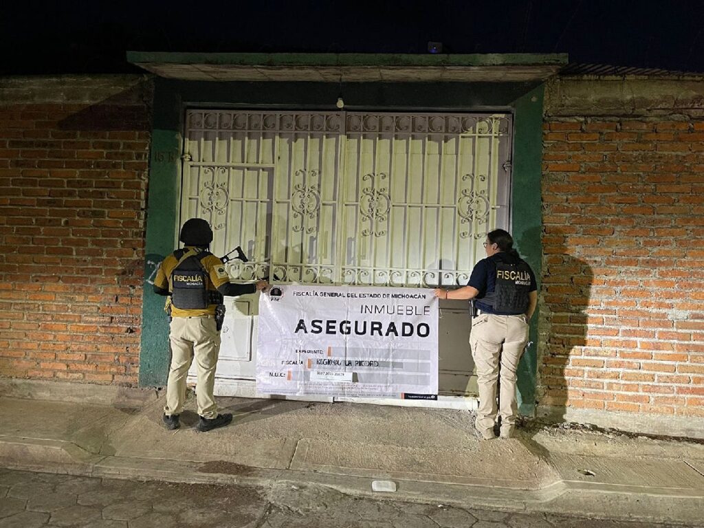 Elementos de la FGE Michoacán aseguran inmueble en Puruándiro