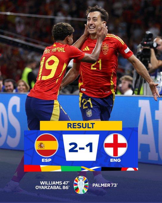 España venció a Inglaterra en la final de la Eurocopa 2024