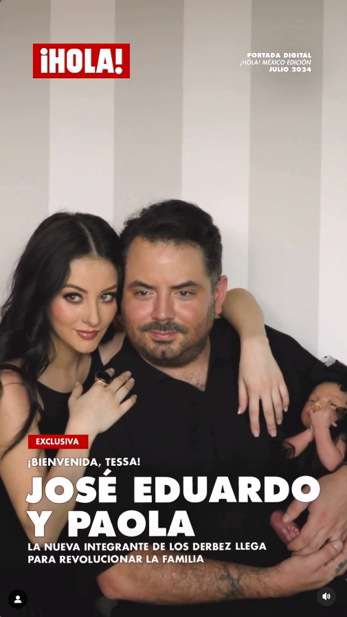 José Eduardo Derbe, Paola Dalay y Tessa posan para portada de revista