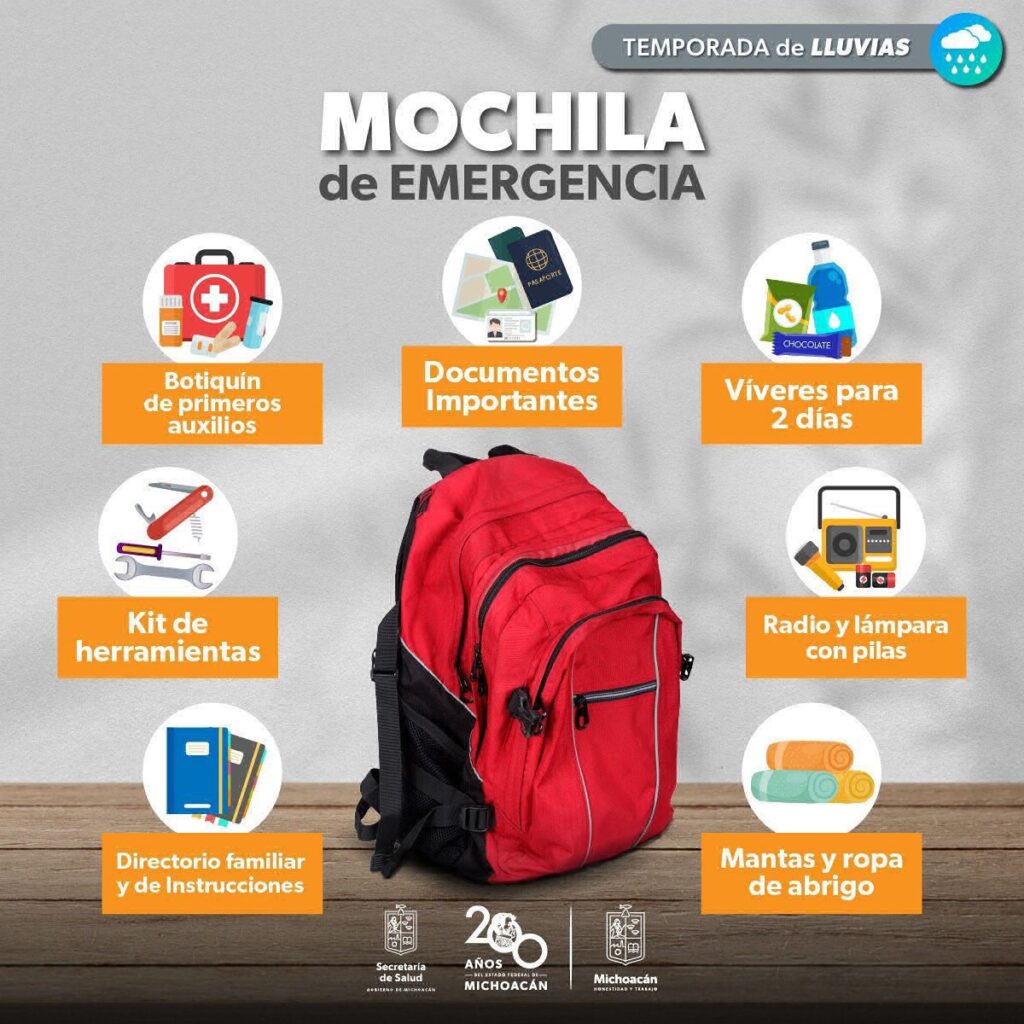 llaman a la población a conocer cómo contar con mochila de emergencias