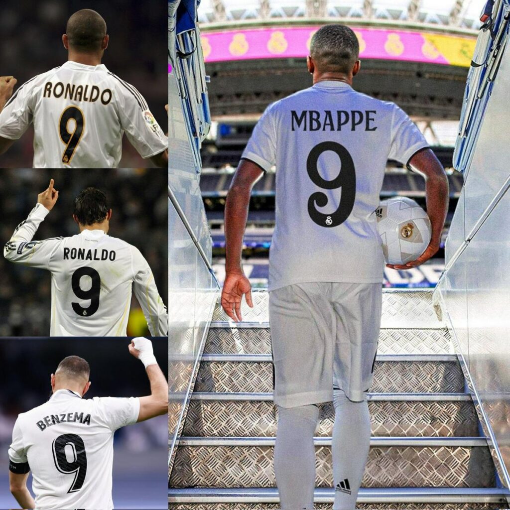 Mbappé y su número en el Real Madrid - los nueves