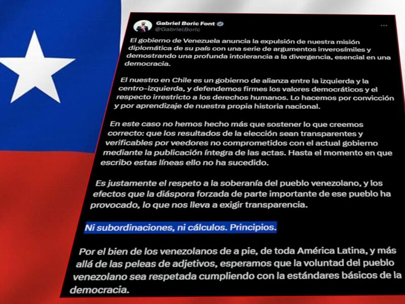 Régimen de Maduro arremete contra Gabriel Boric se eleva tensión diplomática