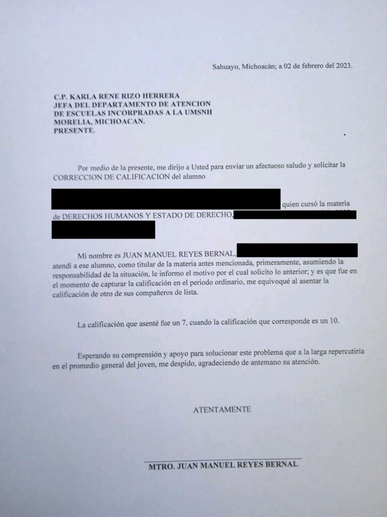 revelan documento de presunta corrupción de la rectora de UMSNH