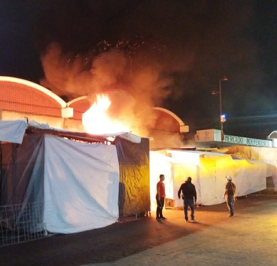 se registra segundo incendio en el mercado Independencia en Morelia