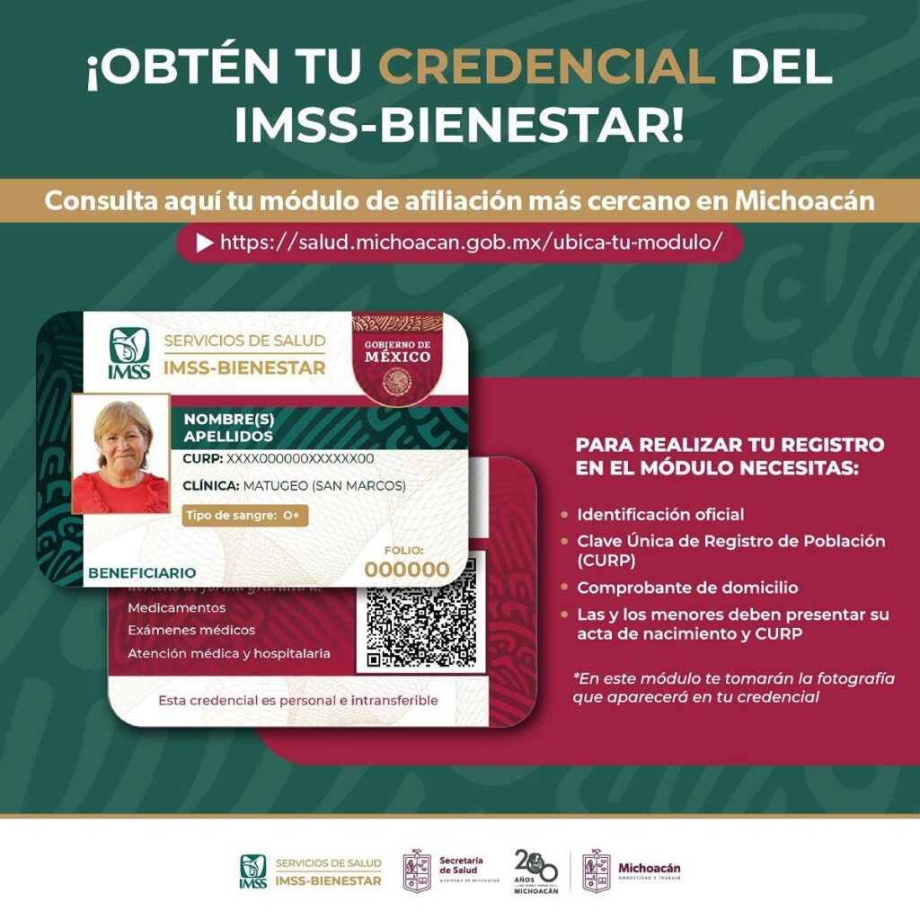 afiliación IMSS Bienestar en módulos - requicitos