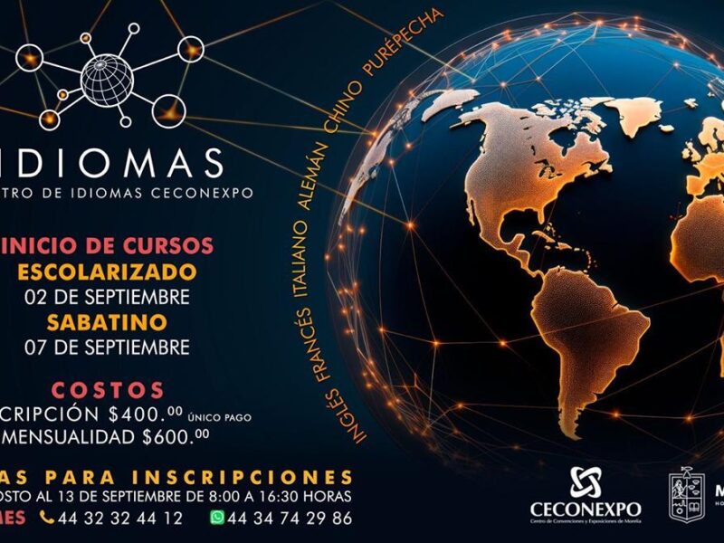 Inscripciones abiertas para cursos de Idiomas en Ceconexpo de Morelia