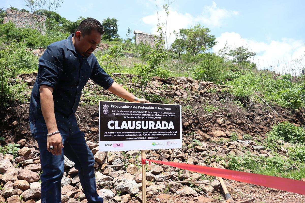 Clausura Proam obras en zona protegida "Cerritos del Quinceo"