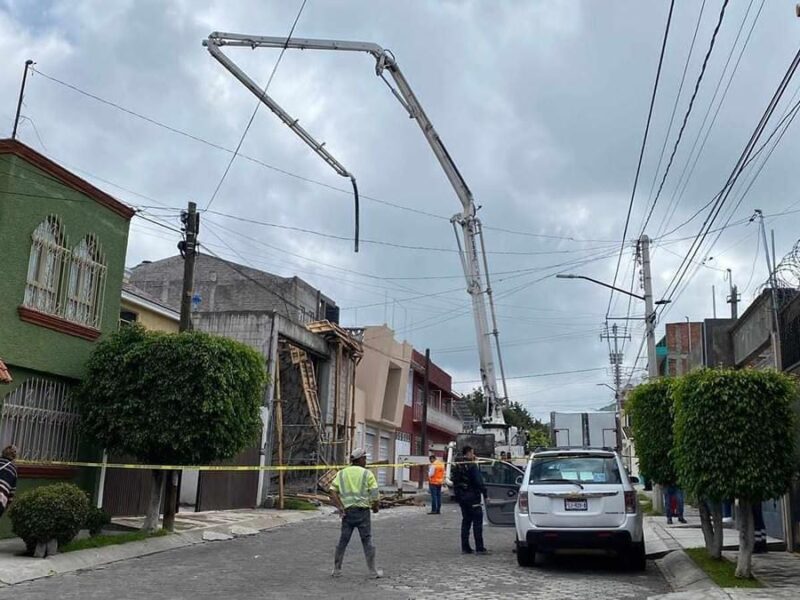 Colapsa cimbra en una construcción en la Mirador del Punhuato; hay 4 heridos