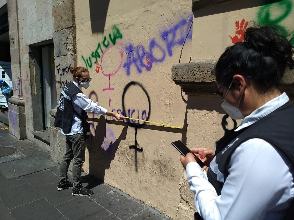 Creciente, vandalismo en edificios públicos de Centro Histórico de Morelia: INAH