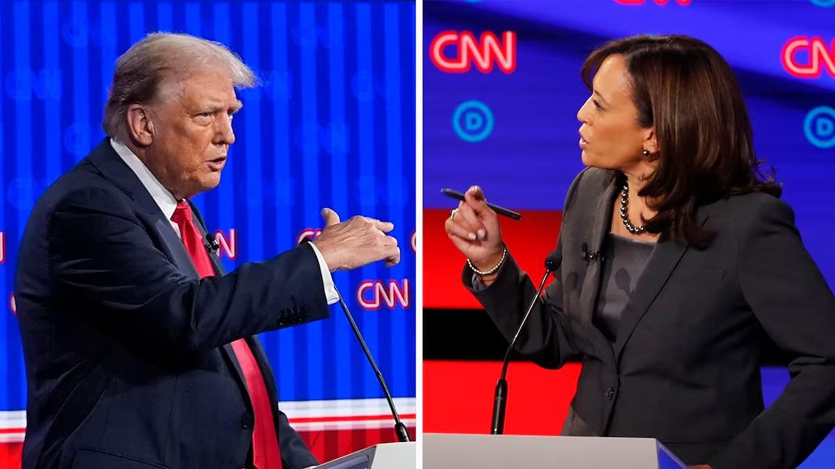 Discuten reglas del debate Trump Harris